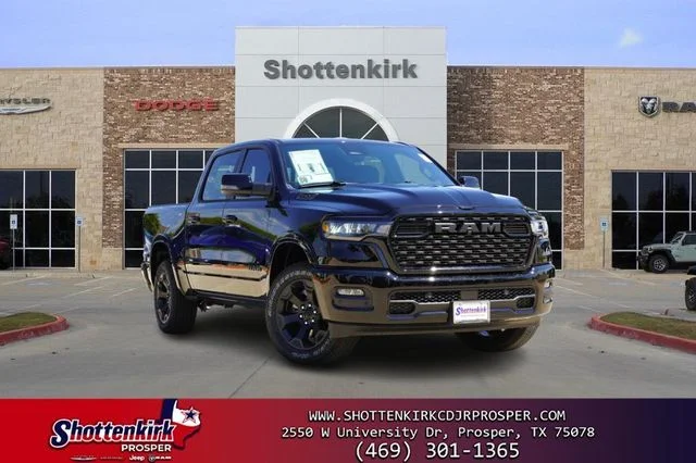 New 2026 Diamond Black Crystal Pearl-Coat Exterior Paint RAM Big Horn/Lone Star image 1