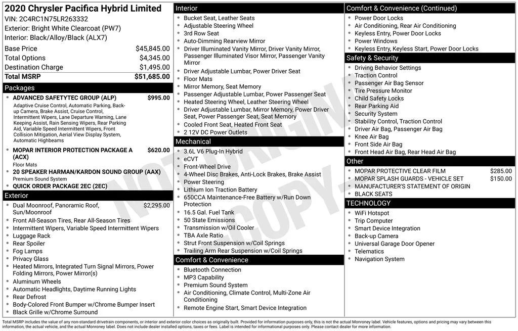 Used 2020 White Chrysler Limited image 9