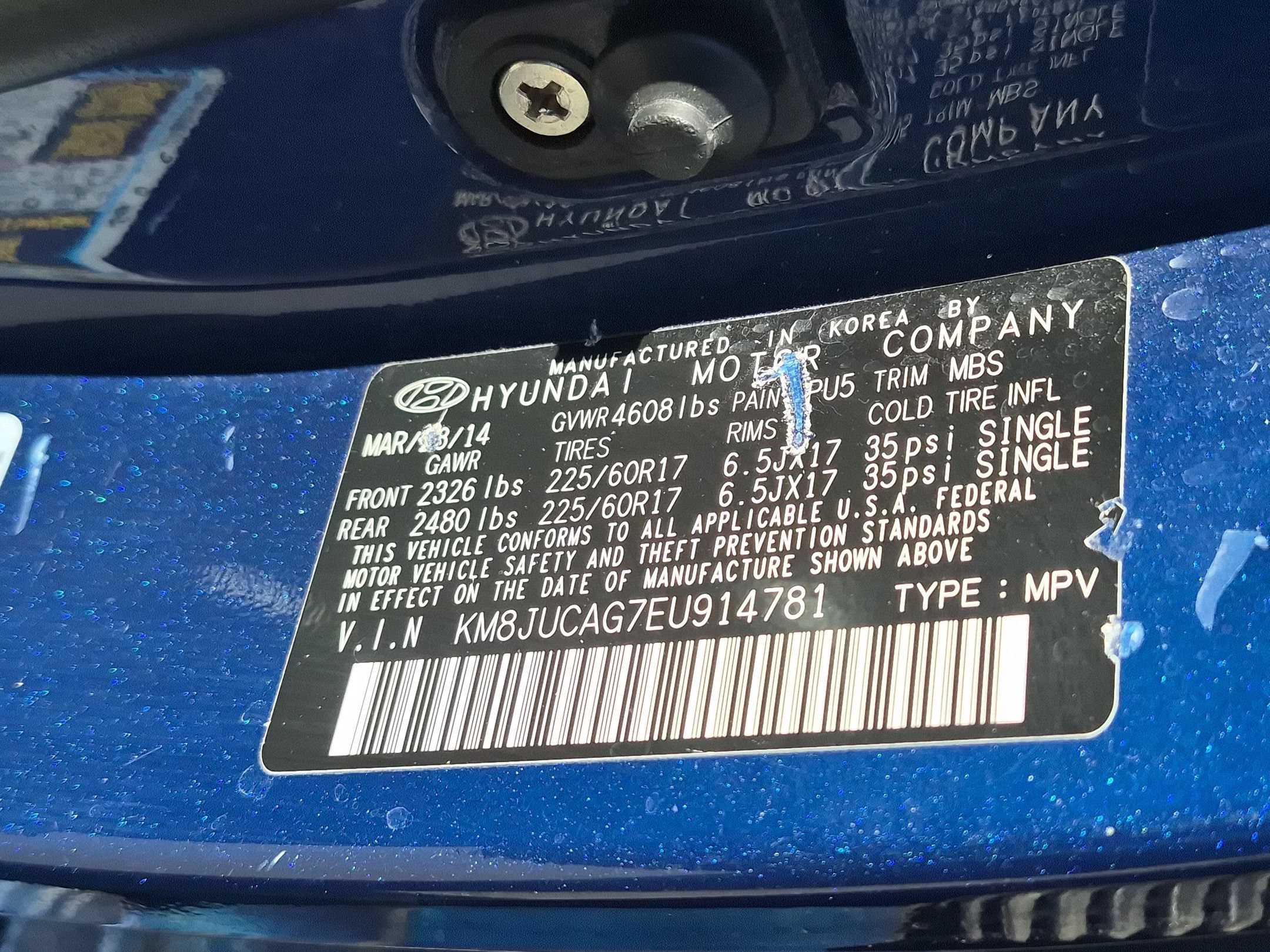 Used 2014 Laguna Blue Metallic Hyundai SE image 31