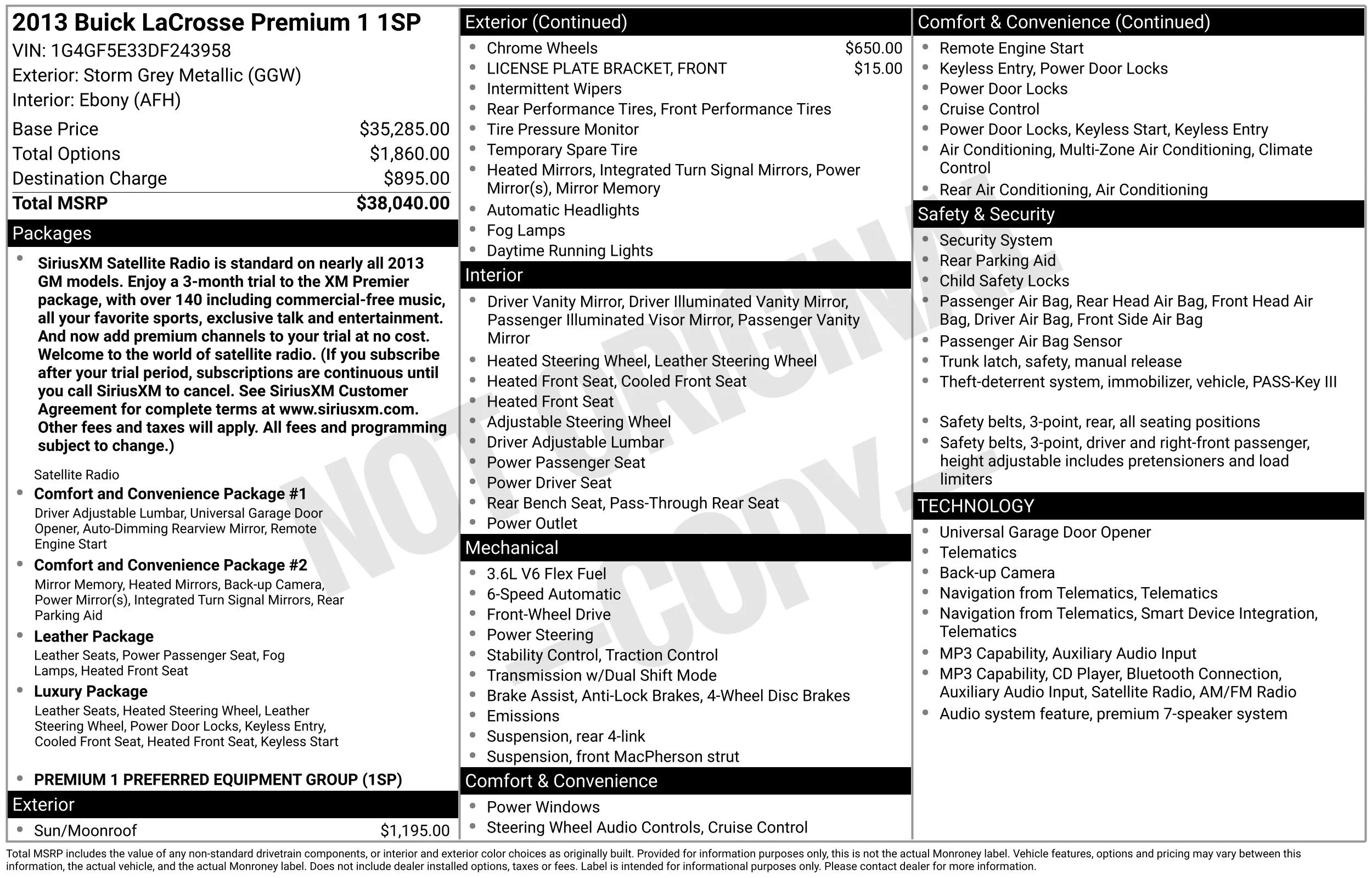 Used 2013 STORM GREY METALLIC Buick Premium 1 image 9