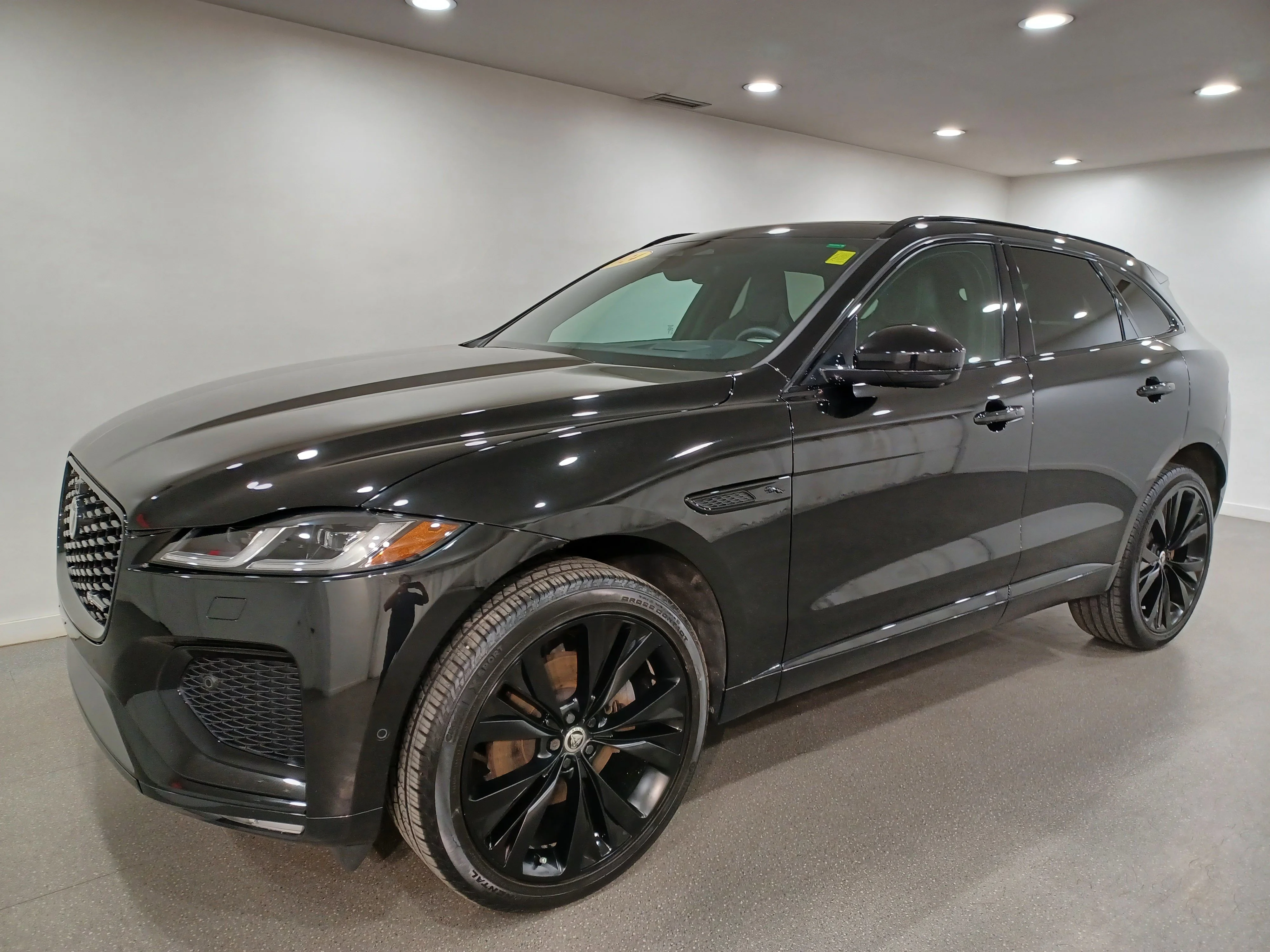 Used 2024 Santorini Black Metallic Jaguar P250 R-Dynamic S AWD*Adaptive Cruise | Nav | HUD | 360 Cam | Cooled Leather | Pano Roof | Htd Wheel image 2