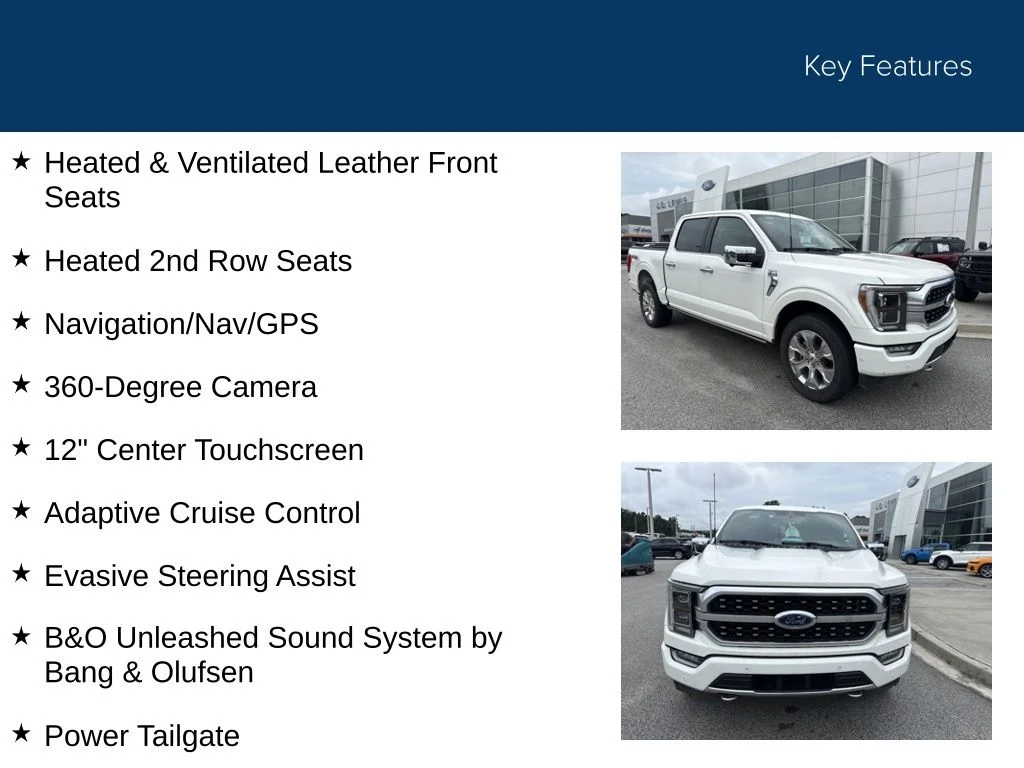 Used 2023 White Metallic Ford Platinum image 15