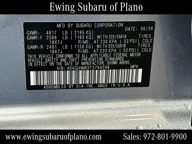 New 2026 ICE SILVER METALLIC Subaru Limited image 32