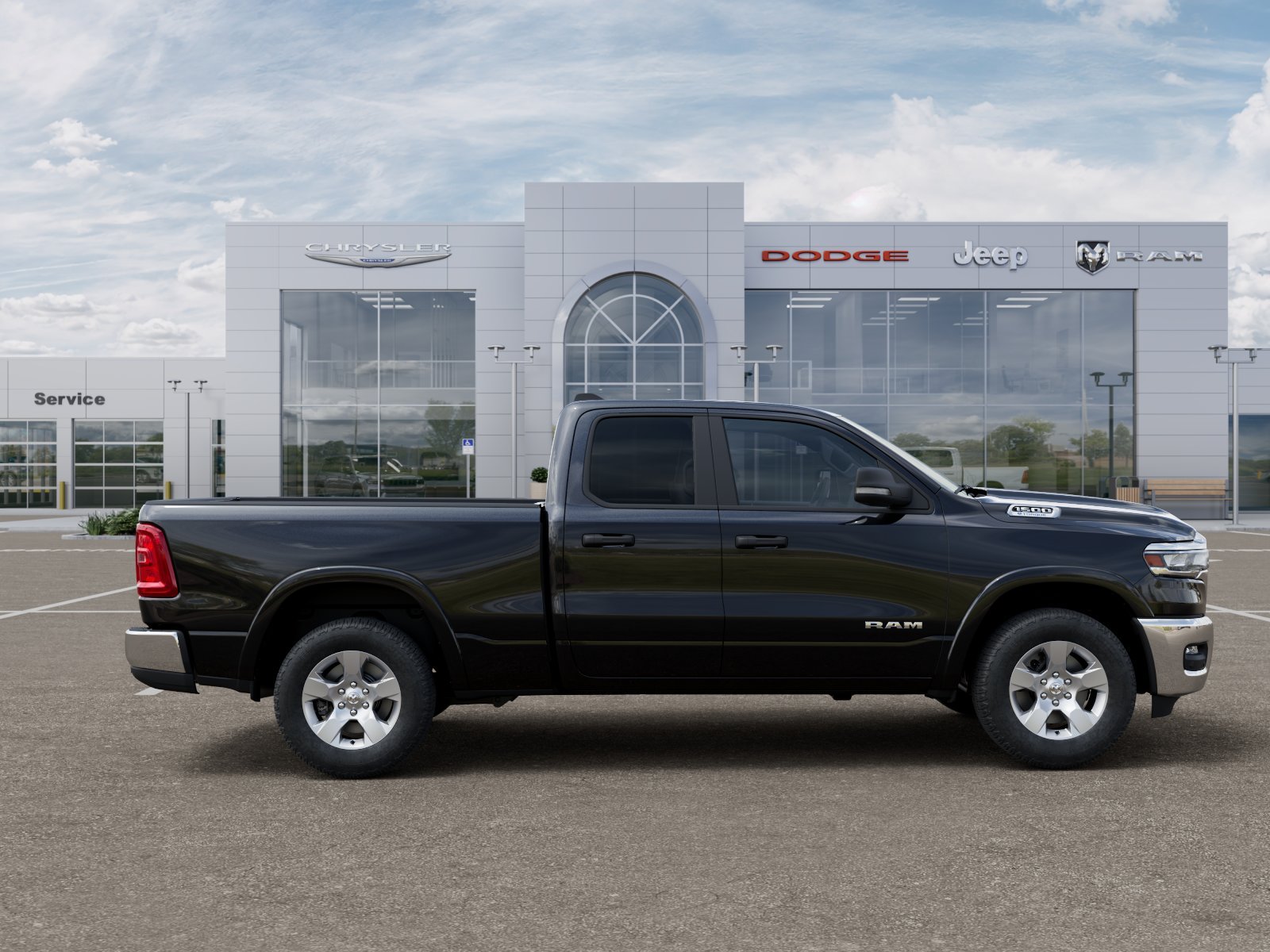 New 2026 Diamond Black Crystal Pearl-Coat Exterior Paint RAM Big Horn/Lone Star image 51