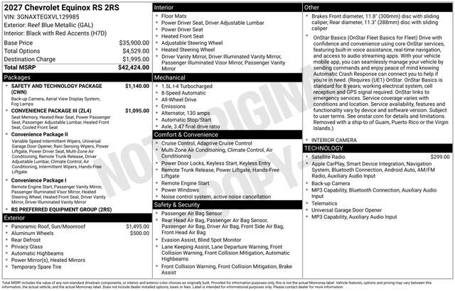 2027 Chevrolet Equinox RS - Photo 34