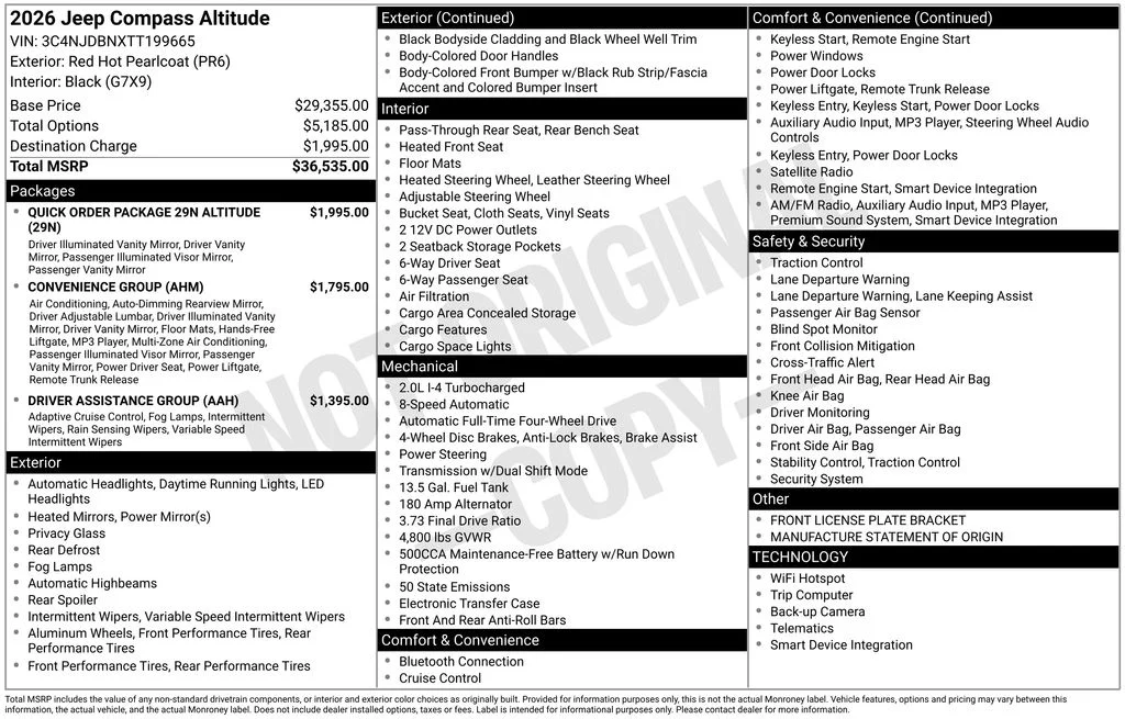 New 2026 Red Hot Pearlcoat Jeep Latitude image 4