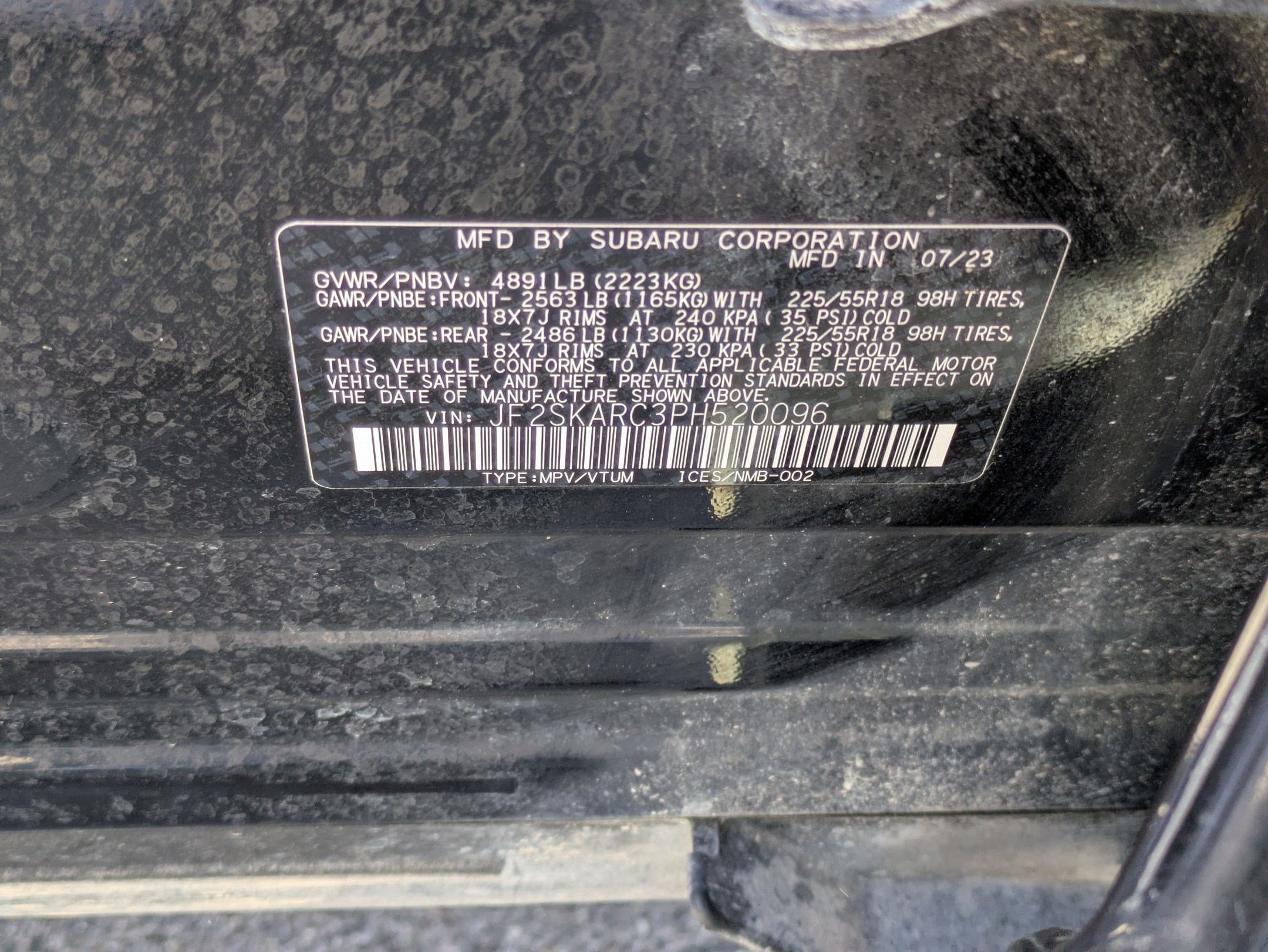 Used 2023 Crystal Black Silica Subaru Touring image 36