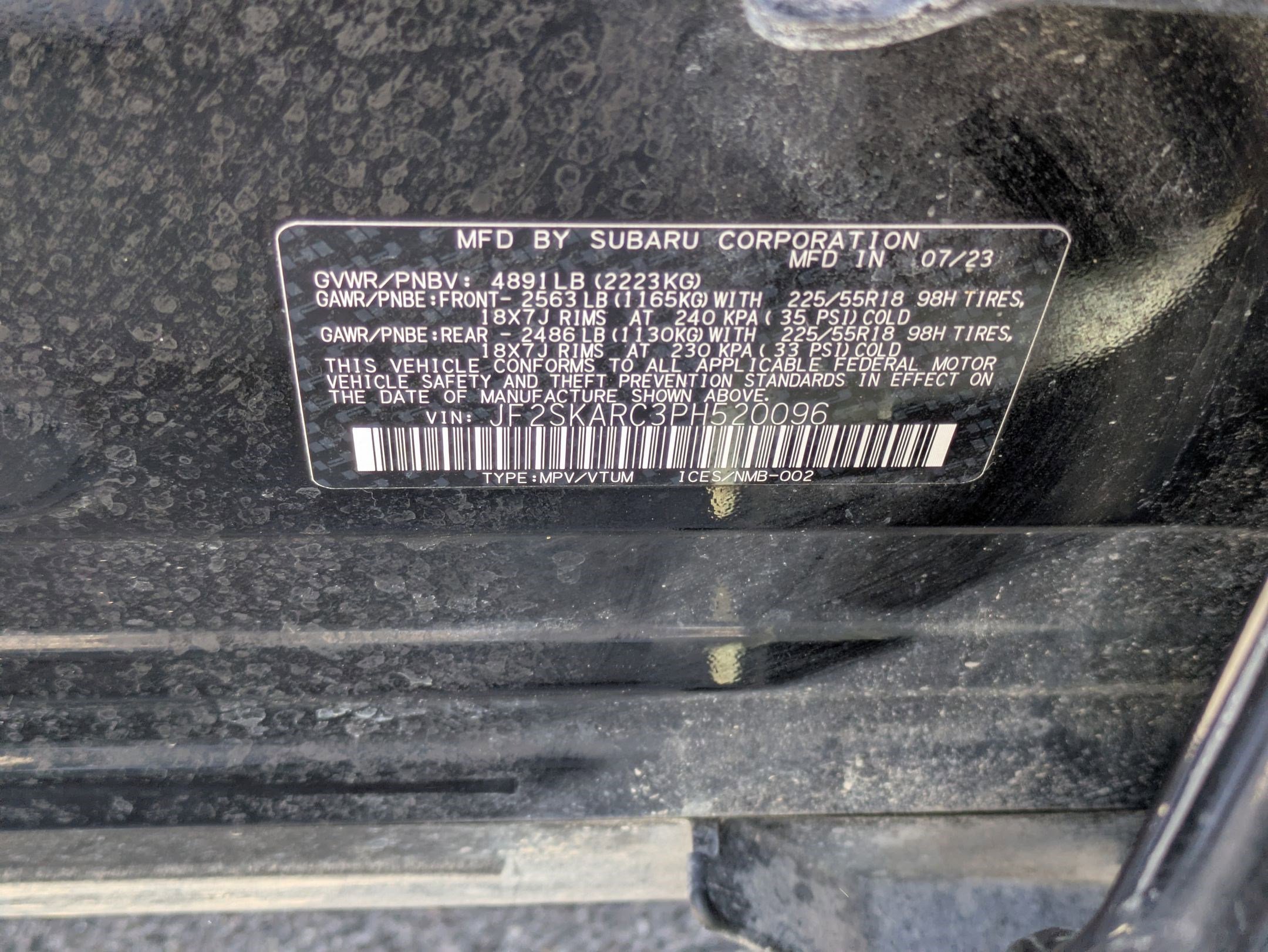 Used 2023 Crystal Black Silica Subaru Touring image 36