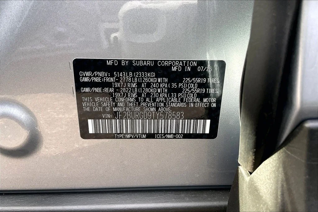 New 2026 ICE SILVER METALLIC Subaru Limited XT image 14