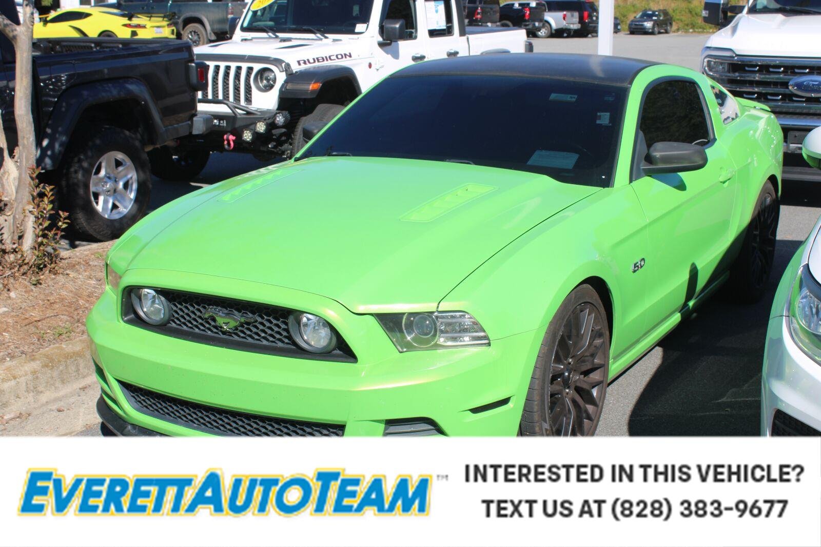 Used 2014 Gotta Have It Green Metallic Tri-Coat Ford 2dr Cpe GT image 1