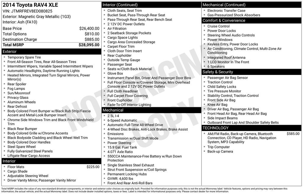 Used 2014 Gray Toyota XLE image 9