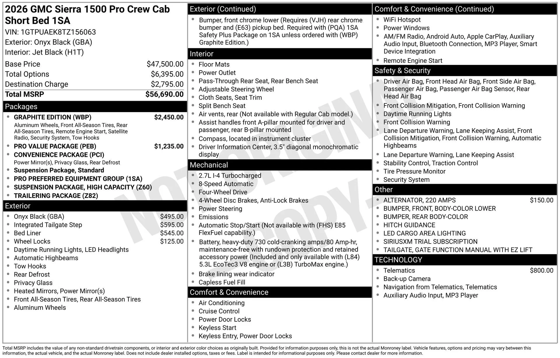 New 2026 Onyx Black GMC Pro image 3