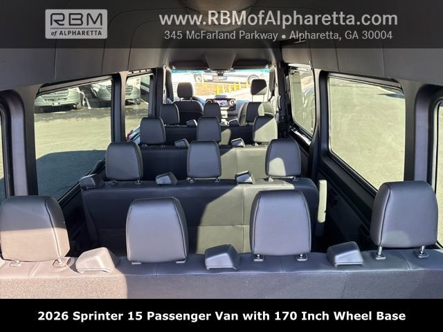 New 2026 Obsidian Black Metallic Mercedes-Benz 170 Wheel Base 15 Passenger image 40
