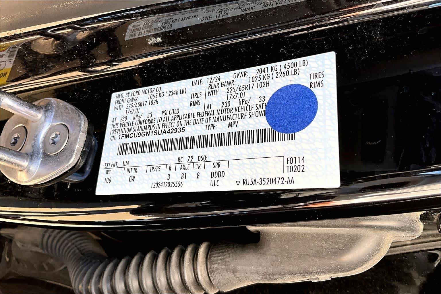 Used 2025 Agate Black Ford Active image 59