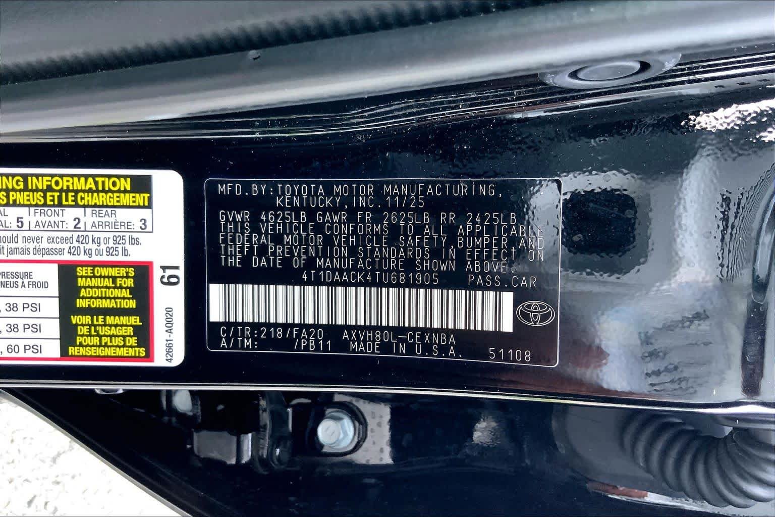 Used 2026 Midnight Black Metallic Toyota LE image 36