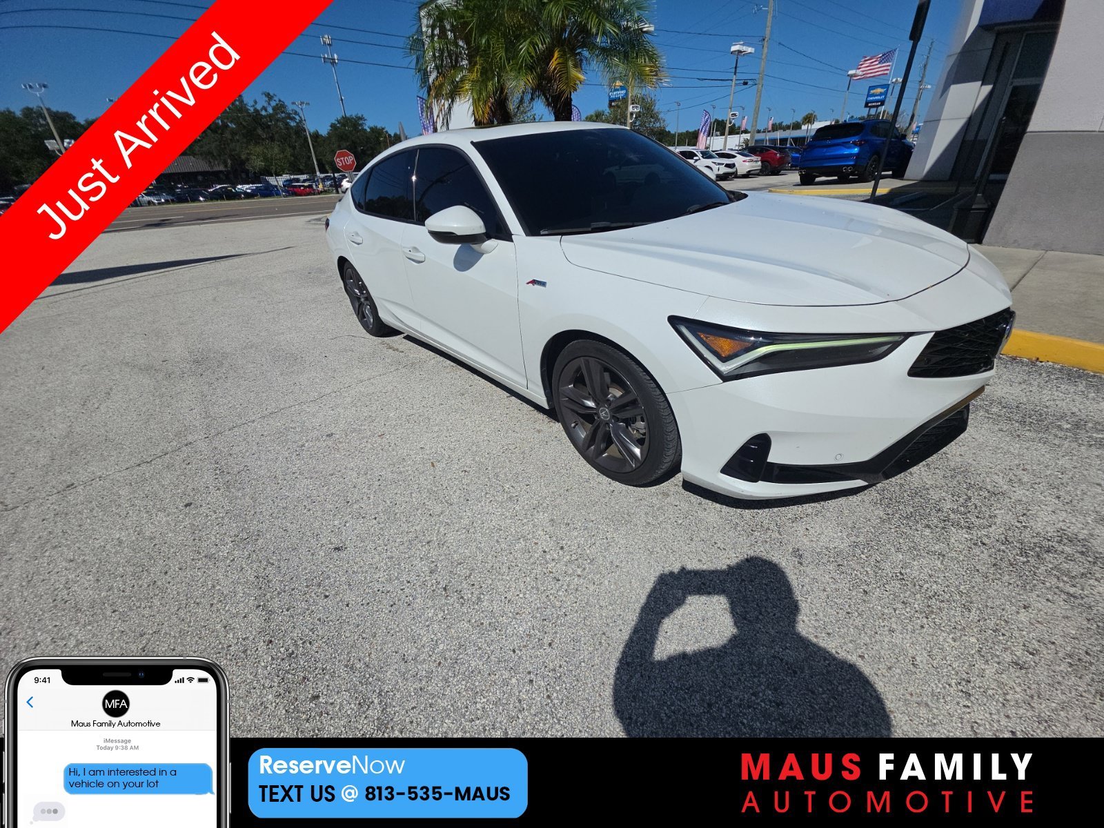Used 2024 Platinum White Pearl Acura A-Spec Tech Package image 1