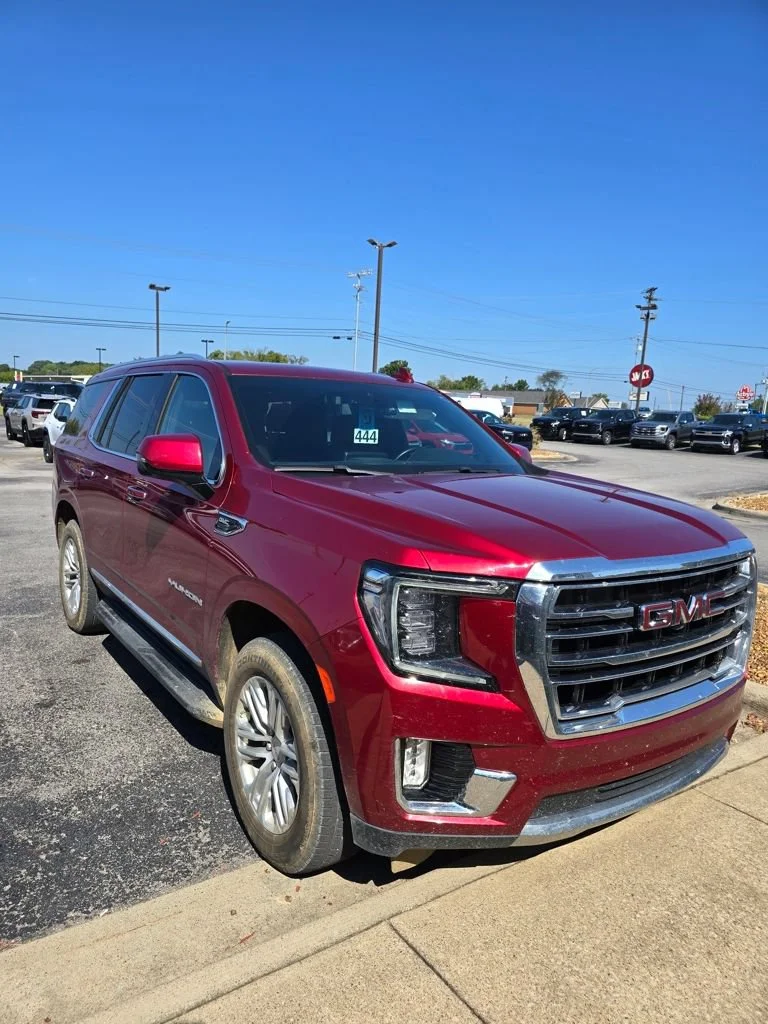 Used 2024 Volcanic Red Tintcoat GMC SLT image 1