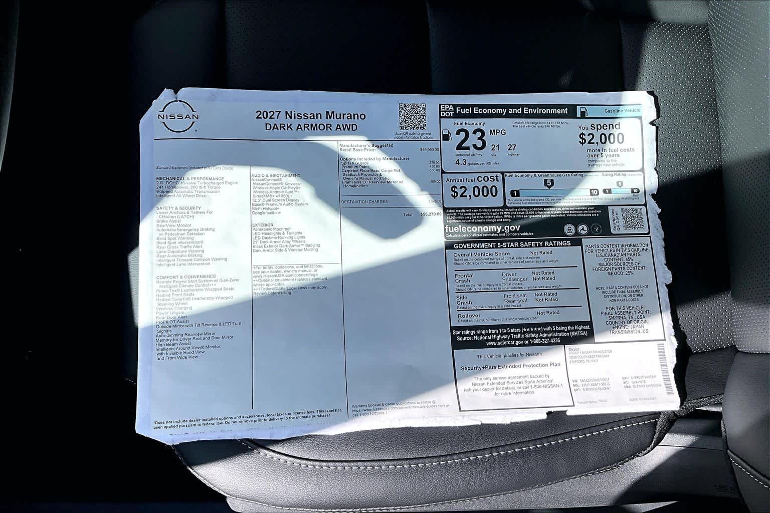 New 2027 Everest White Pearl TriCoat Nissan Dark Armor image 20