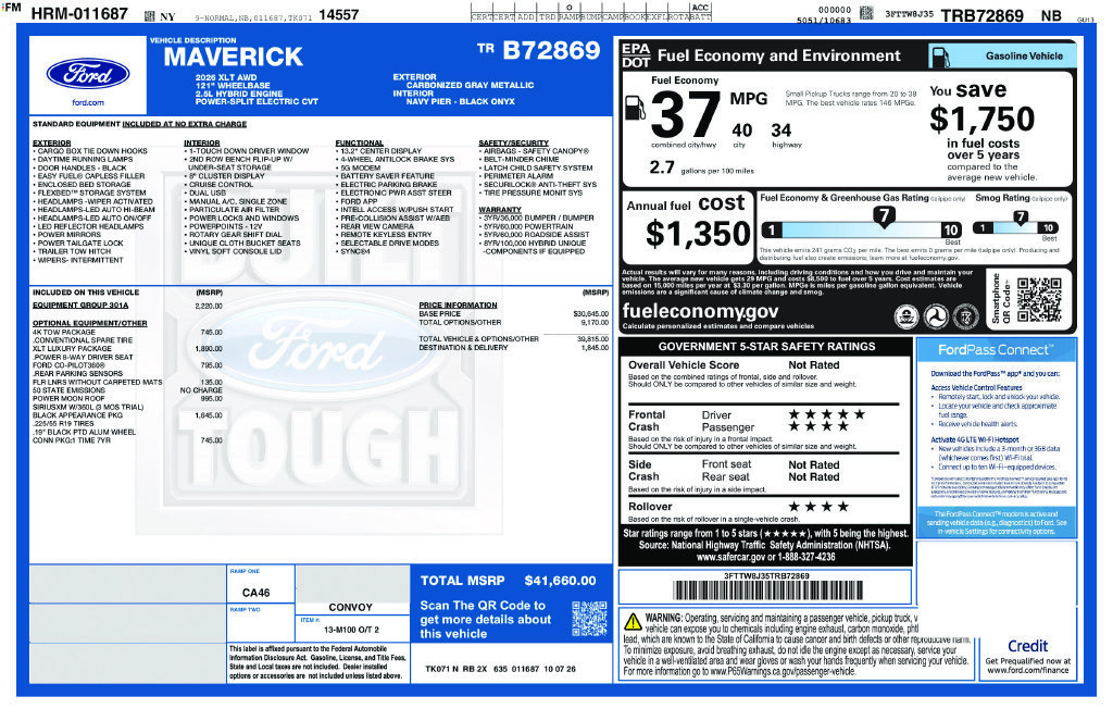 New 2026 Carbonized Gray Metallic Ford XLT image 6