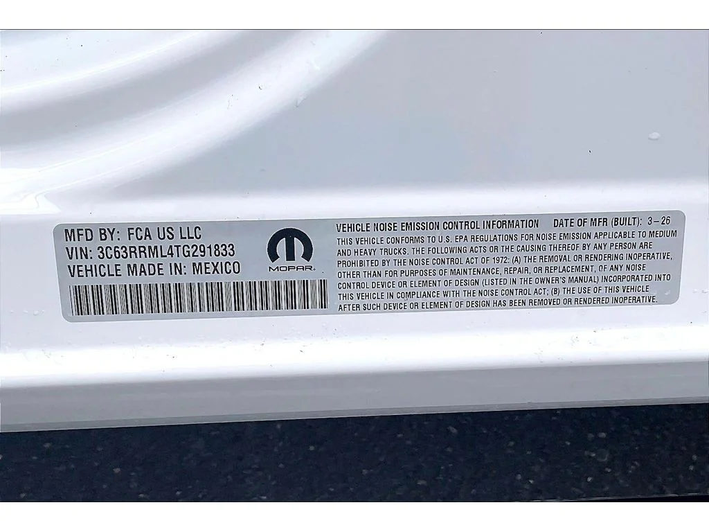 New 2026 Bright White Clear-Coat Exterior Paint RAM Laramie Night Mega Cab Dually image 13