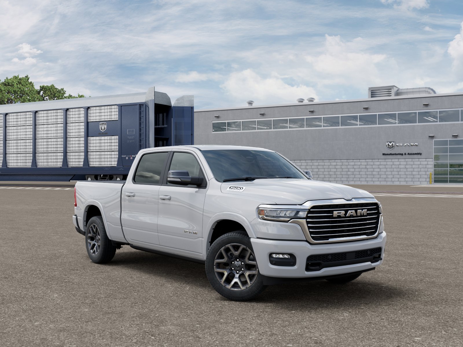New 2026 Bright White Clear-Coat Exterior Paint RAM LARAMIE image 3