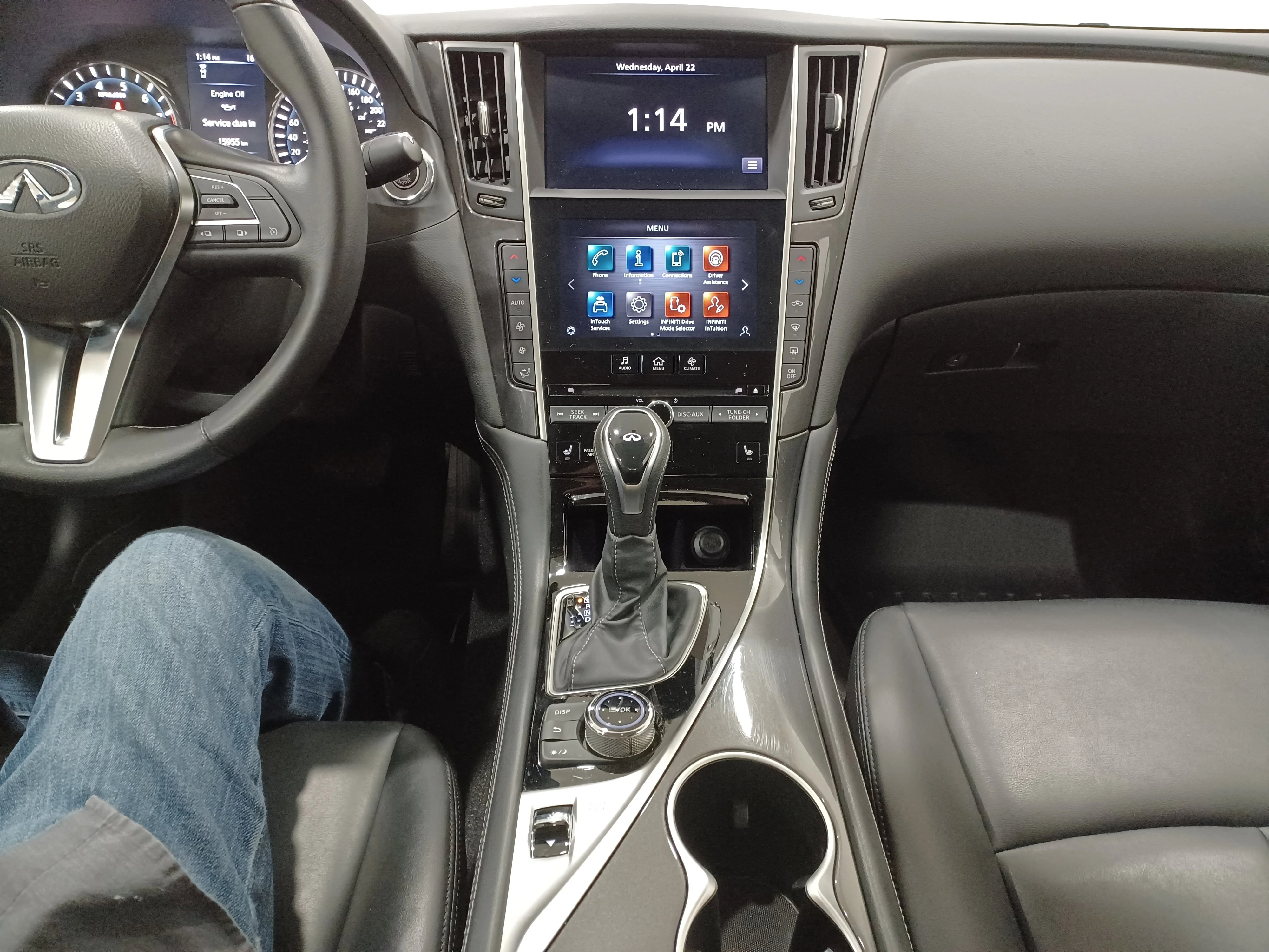 Certified Used 2022 Black Obsidian INFINITI Pure AWD*Black Obsidian | Htd Leather | Htd Wheel | Rain Sense Wipers | Park Assist | Apple CarPlay image 14