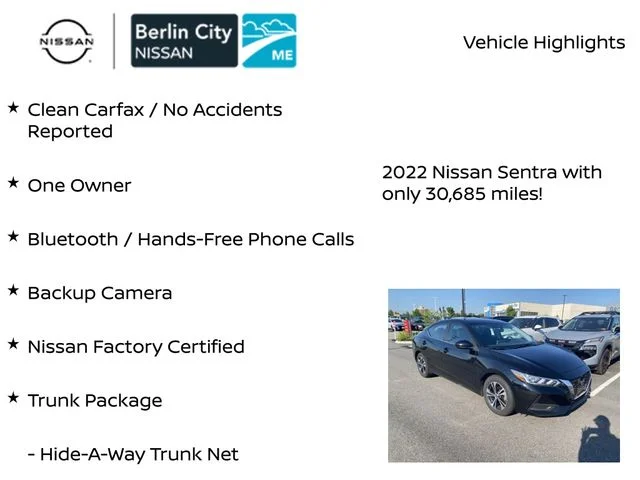 Used 2022 Super Black Nissan SV image 2