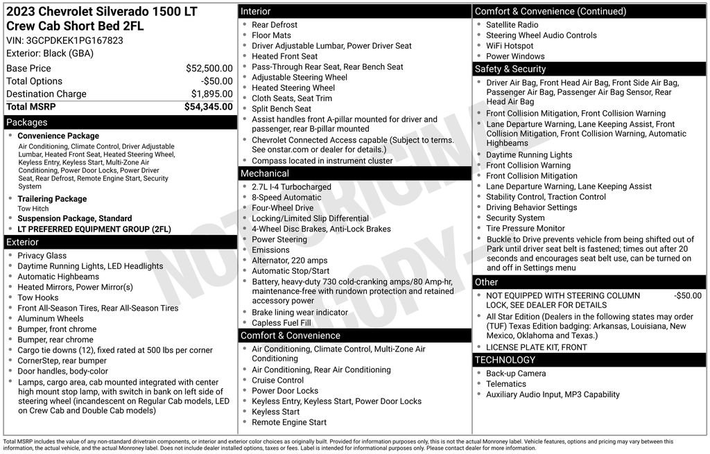 Used 2023 Black Chevrolet LT image 2