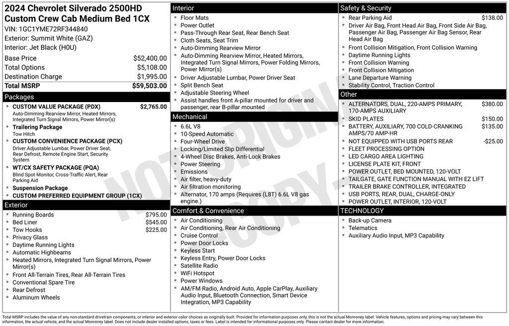 Used 2024 Summit White Chevrolet Custom image 38