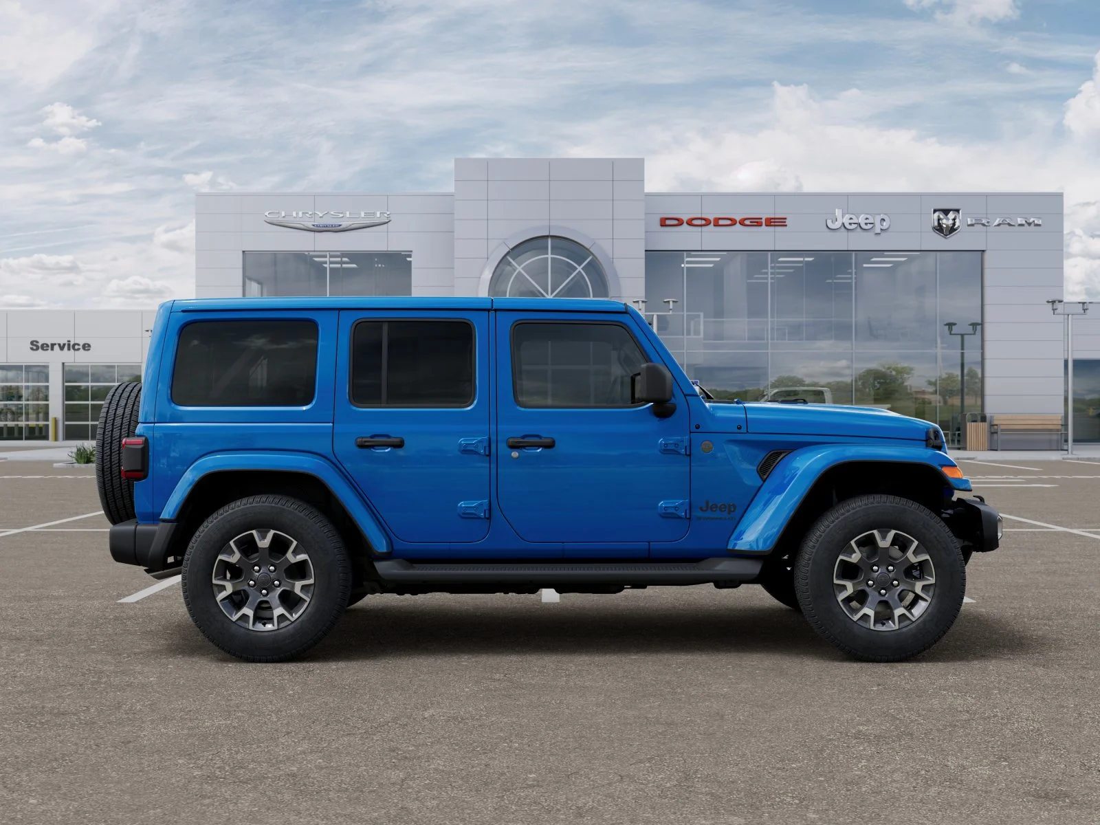 New 2026 Hydro Blue Pearl-Coat Exterior Paint Jeep Sahara image 47