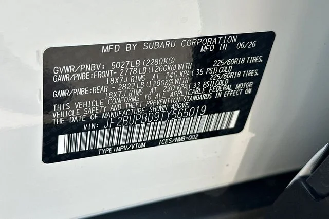 New 2026 CRYSTAL WHITE PEARL Subaru Premium image 25