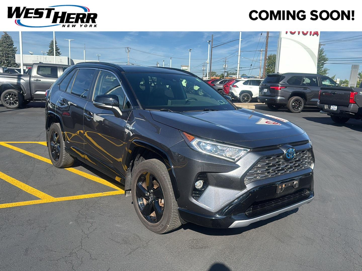 Used 2019 Magnetic Gray Metallic w/Black Roof Toyota XSE image 1