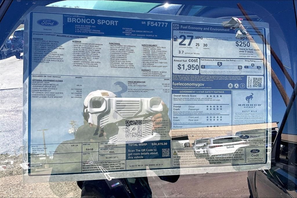 New 2025 Ford Bronco Sport Big Bend 4D Sport Utility