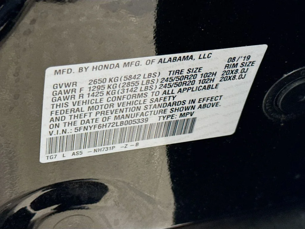 Used 2020 Crystal Black Pearl Honda Black Edition image 31