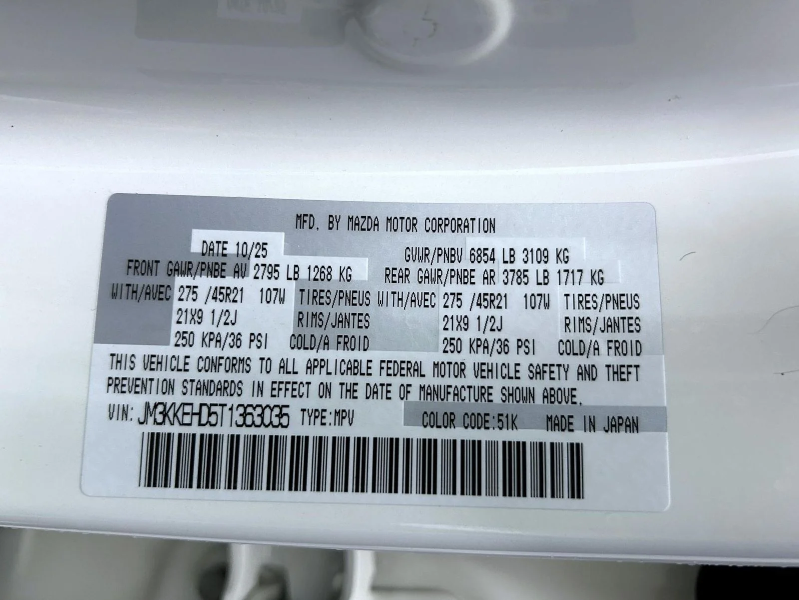 Certified Used 2026 White Mazda 3.3 Turbo Premium Plus image 26
