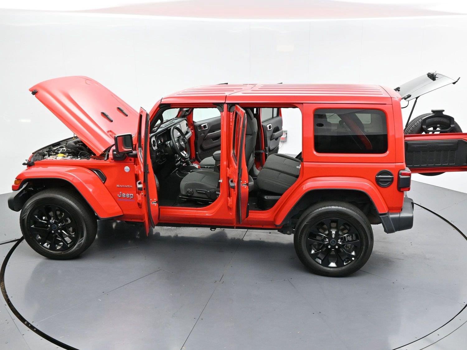 Used 2024 Firecracker Red Clearcoat Jeep Sahara image 35
