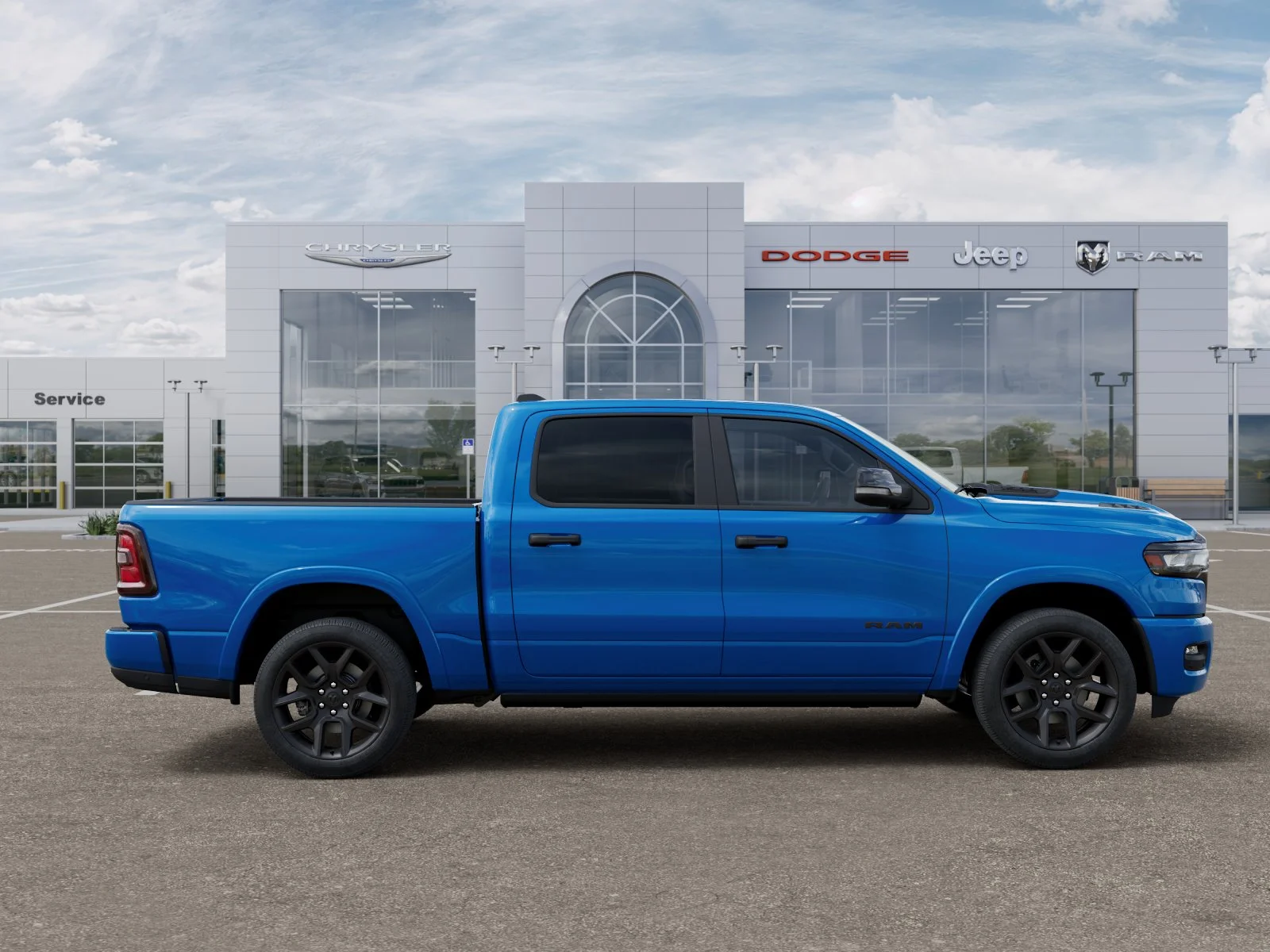 New 2026 Hydro Blue Pearl-Coat Exterior Paint RAM Laramie image 56