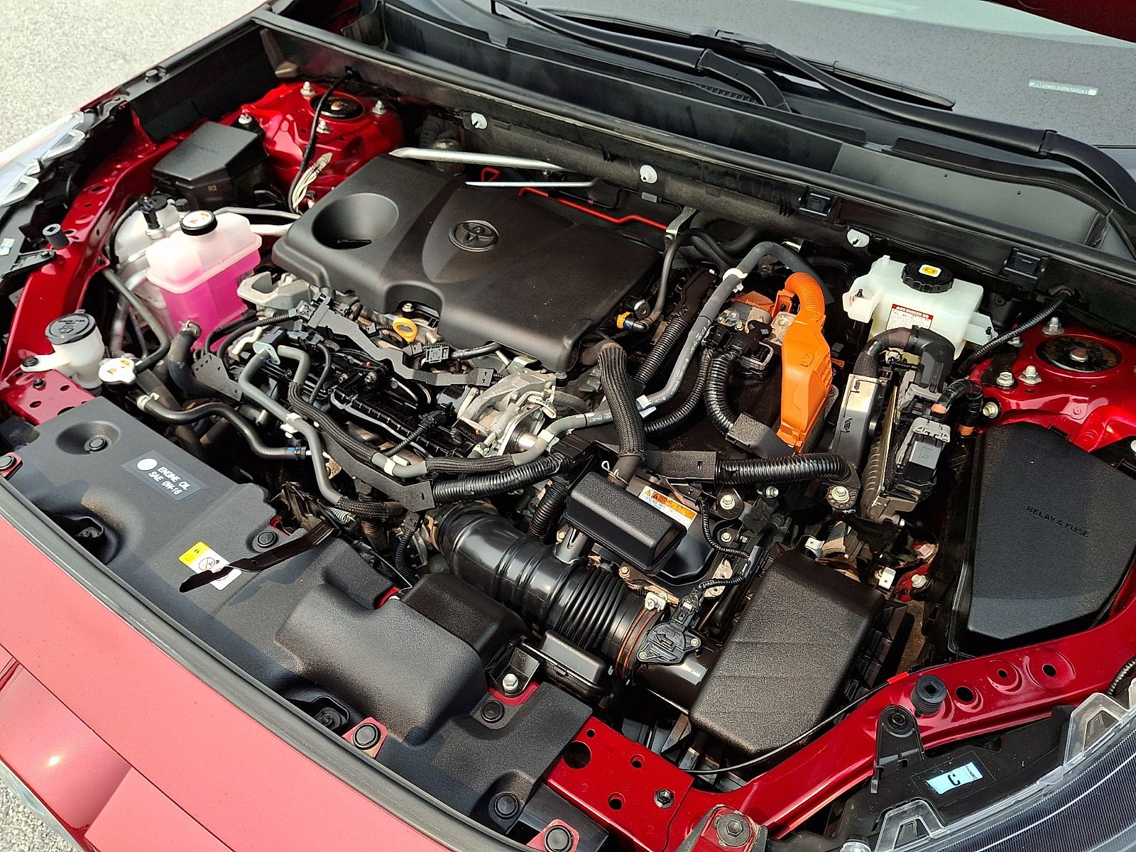 Used 2021 Ruby Flare Pearl Toyota Hybrid XLE image 27