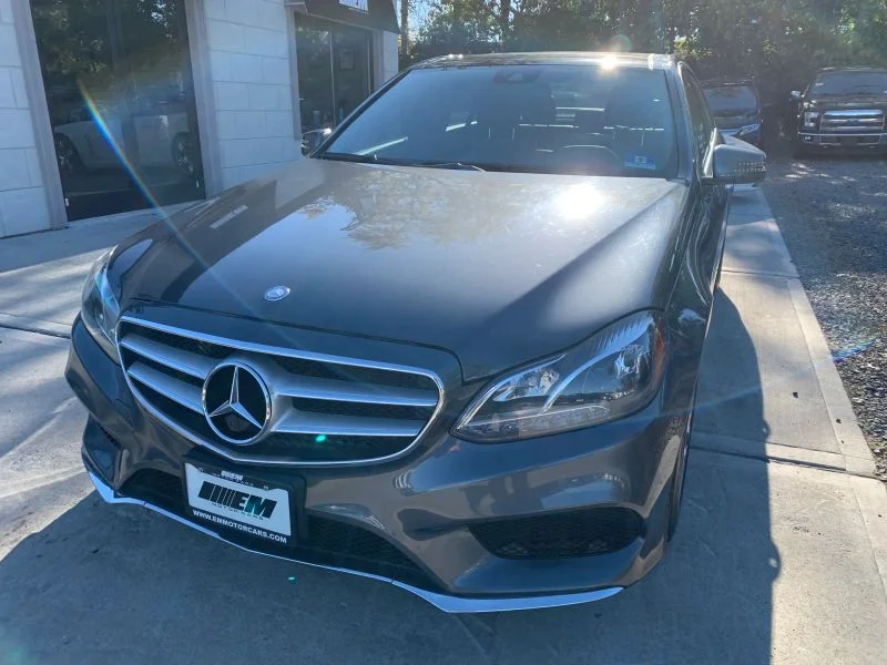 Used 2014 Gray Mercedes-Benz E 350 4MATIC® Sedan 4D image 1