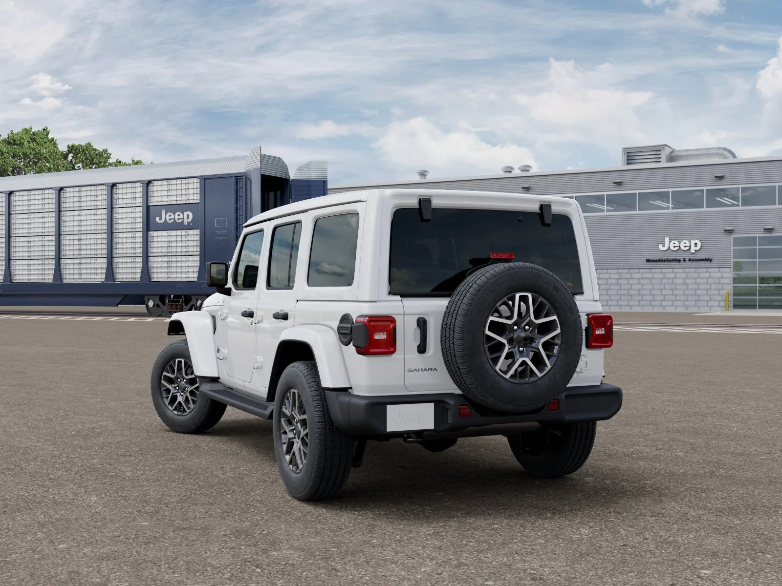 New 2026 Bright White Clear-Coat Exterior Paint Jeep Sahara image 3