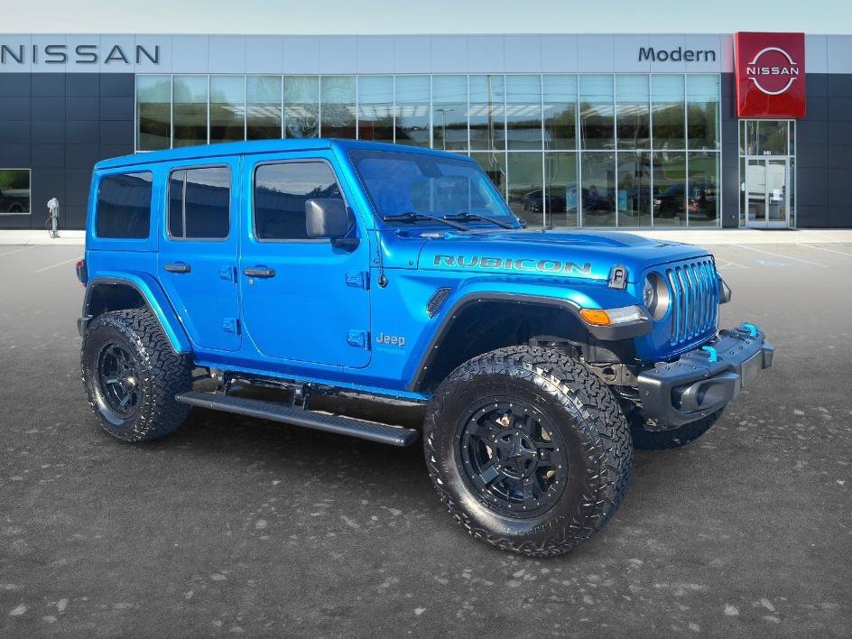 Used 2021 Hydro Blue Pearlcoat Jeep Unlimited Rubicon image 3