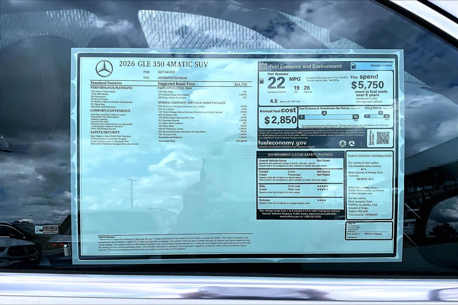 New 2026 Polar White Mercedes-Benz GLE 350 image 19