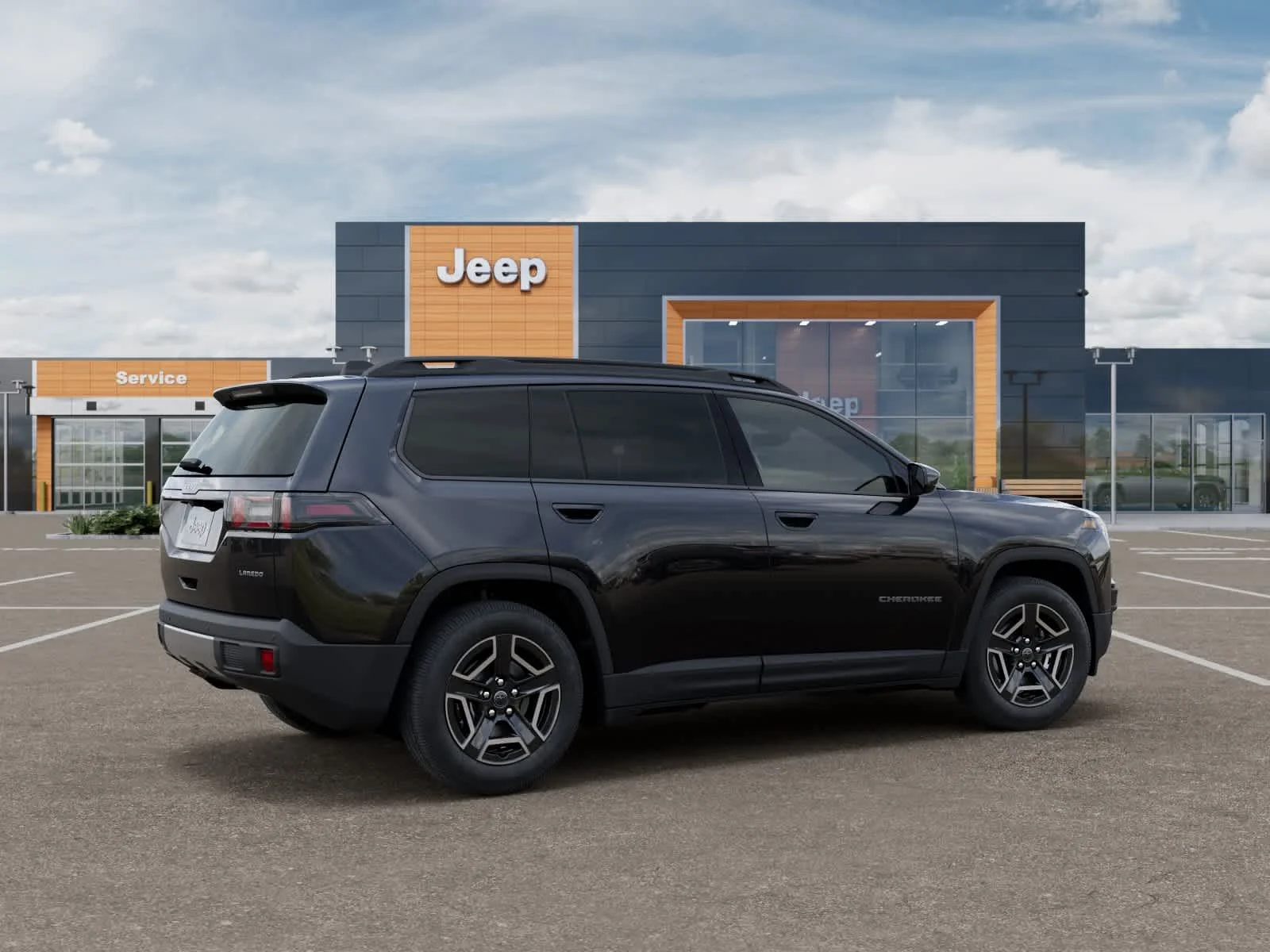 New 2026 Diamond Black Crystal Pearlcoat Jeep Laredo image 4