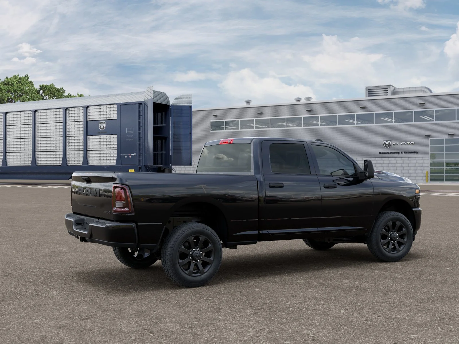 New 2026 Diamond Black Crystal Pearl-Coat Exterior Paint RAM Black Express image 2