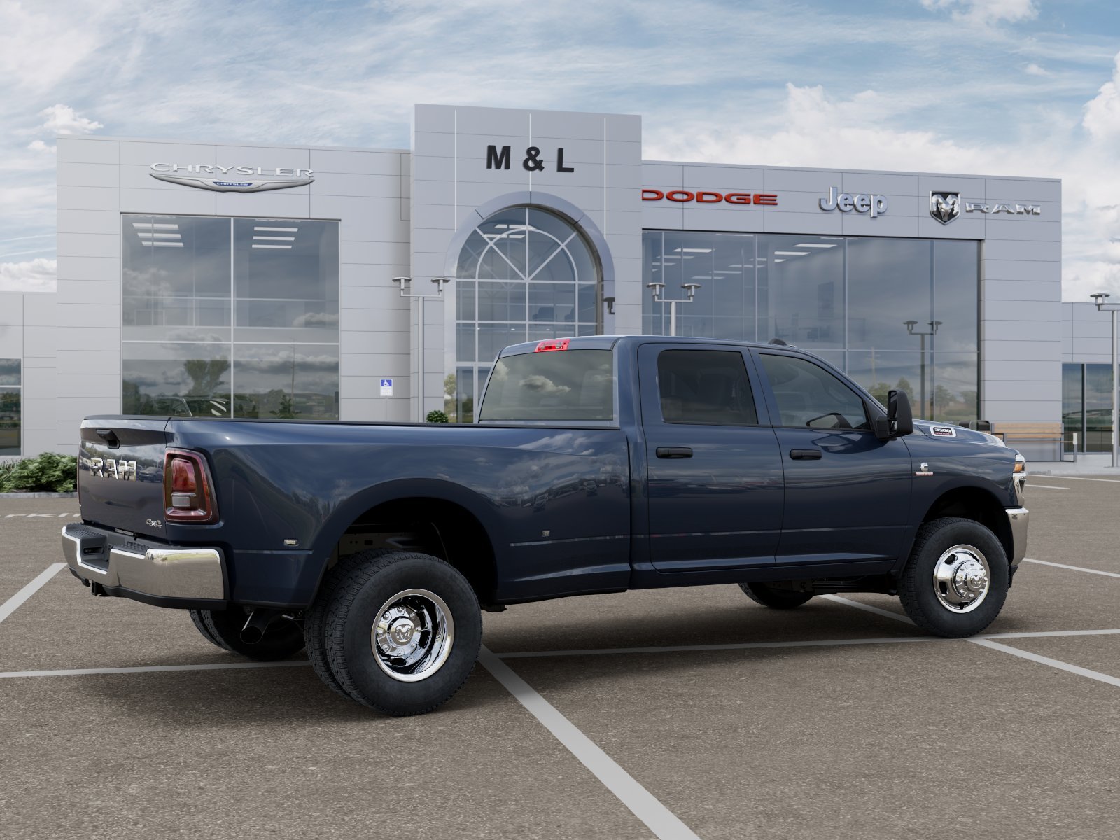 New 2026 Forged Blue Metallic Exterior Paint RAM Tradesman Crew Cab 4x4 8