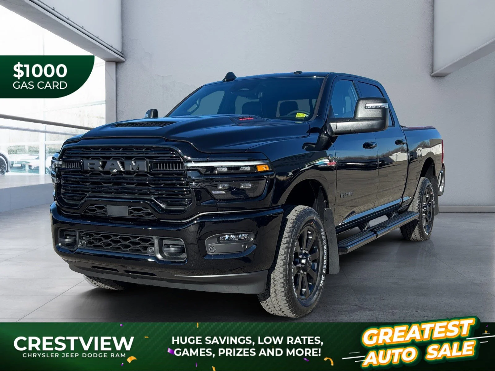 New 2027 Diamond Black Crystal Pearl Ram Laramie image 1