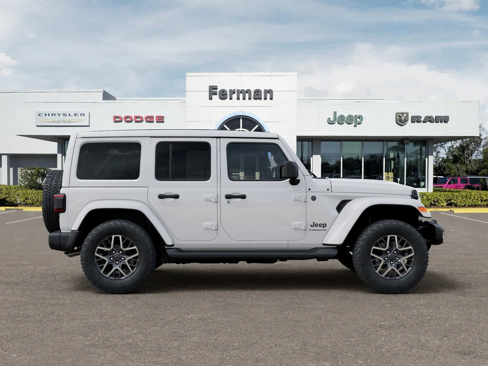 New 2026 Bright White Clear-Coat Exterior Paint Jeep Sahara image 21