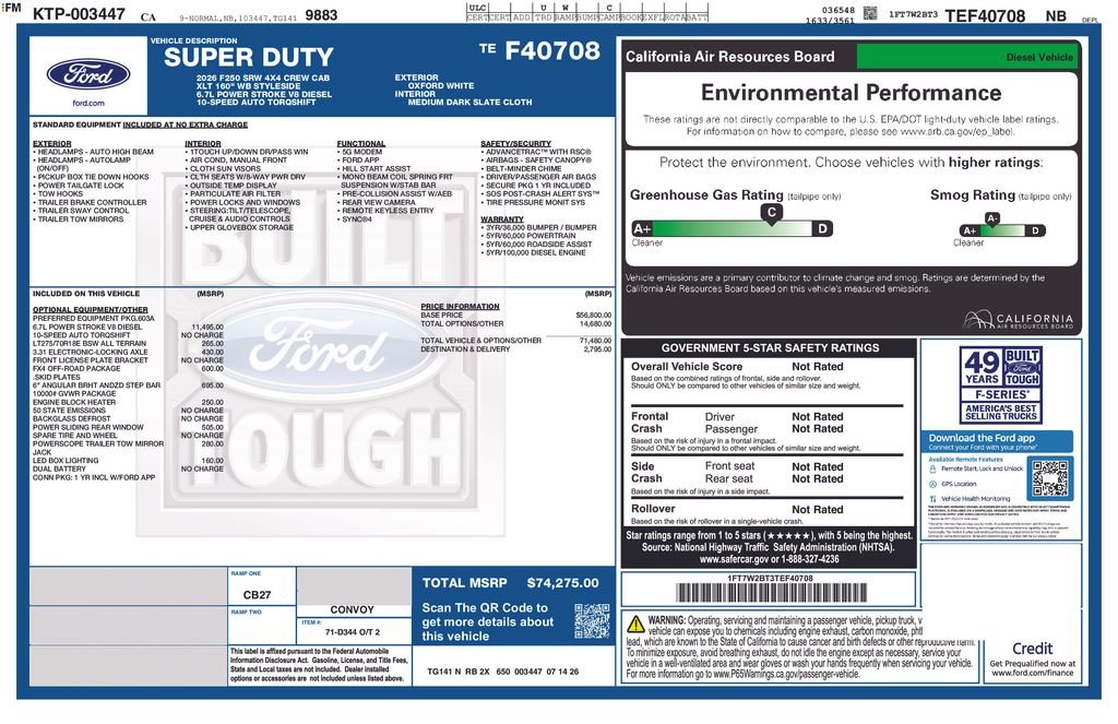 New 2026 Oxford White Ford XLT image 2