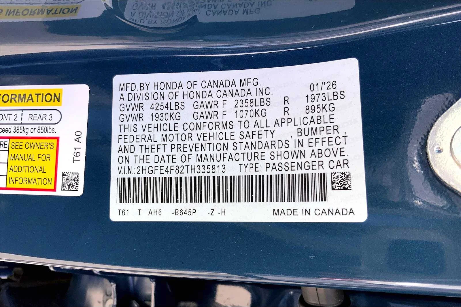 Used 2026 Blue Lagoon Pearl Honda Sport image 33