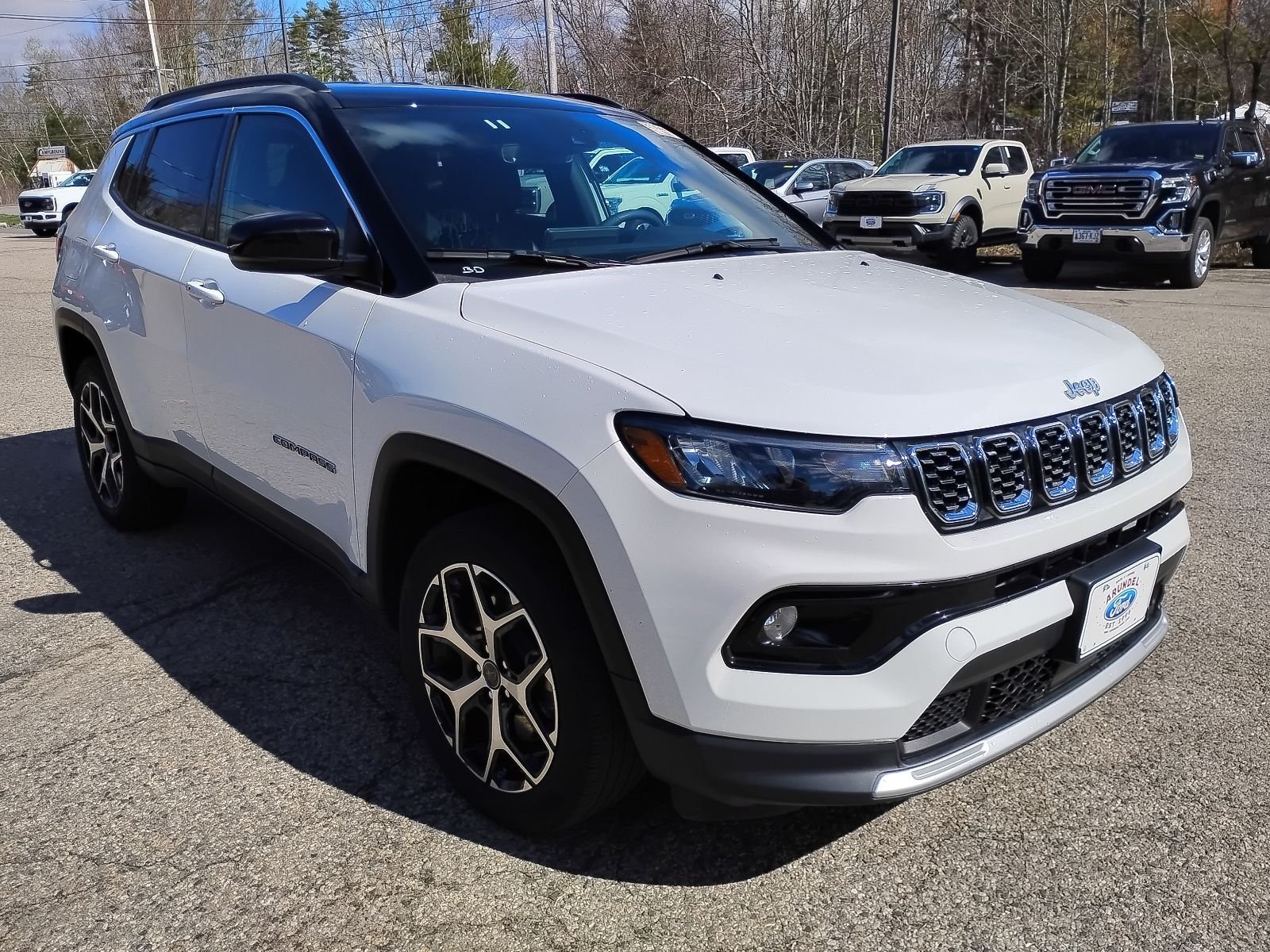 White 2025 Jeep Compass Limited 4WD SUV / Crossover Four-Wheel Drive 8-Speed Automatic